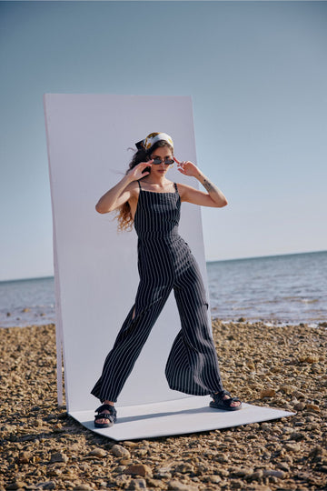 THE BACKLESS SAILOR JUMPSUIT - Clothing - Opio Shop