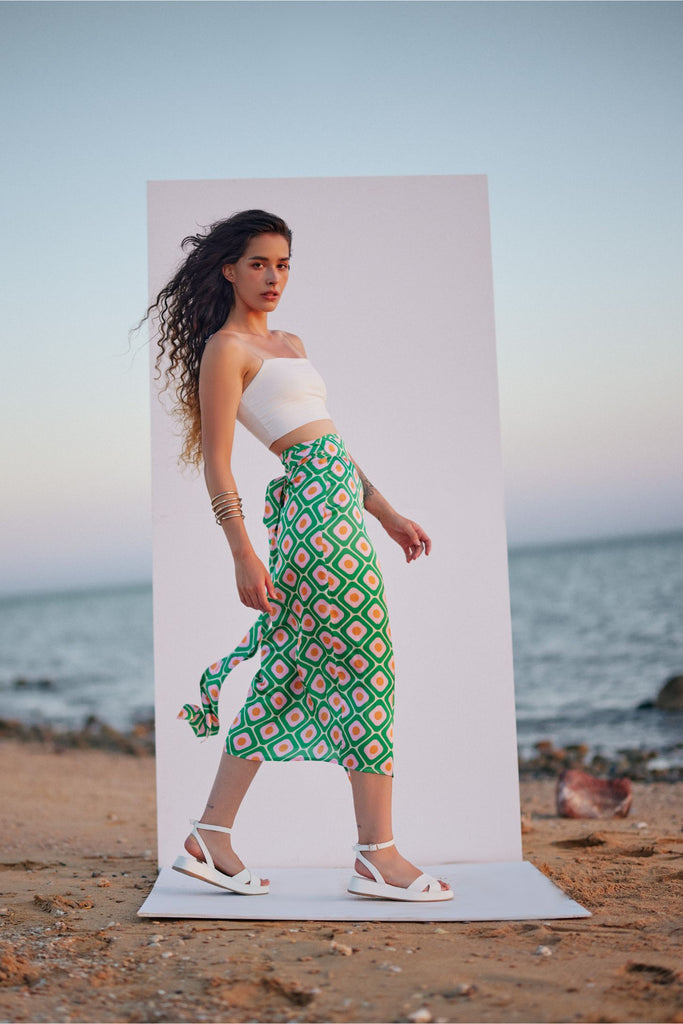 THE FOR EVER & EVER MULTI-WAY WRAP SKIRT - 70S PRINT - Clothing - Opio Shop