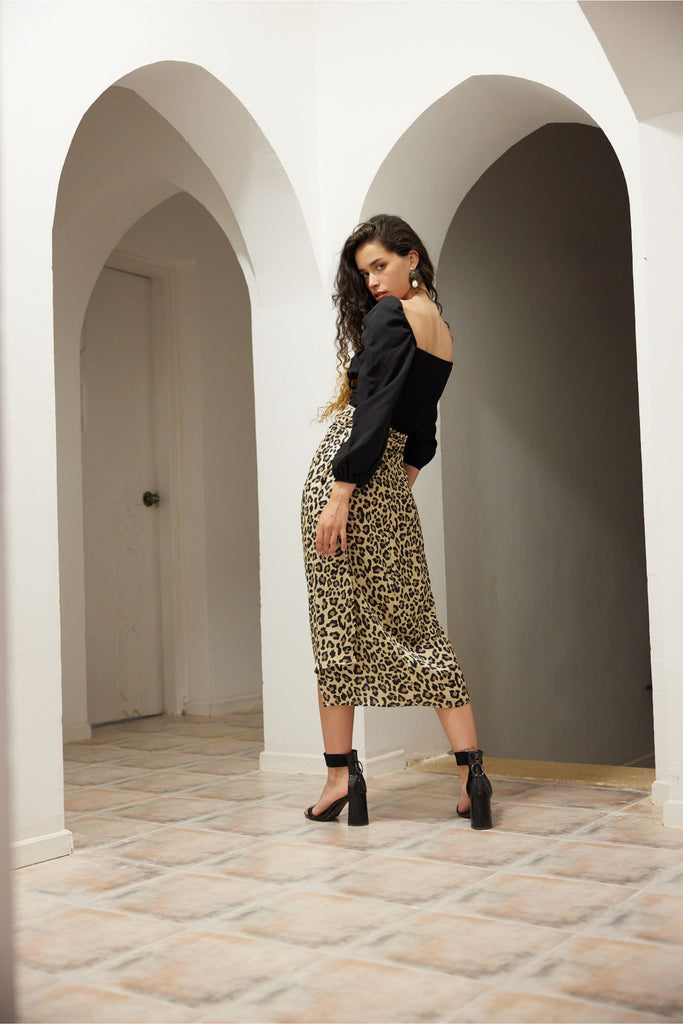 THE FOR EVER & EVER MULTI-WAY WRAP SKIRT - LEOPARD PRINT - Clothing - Opio Shop