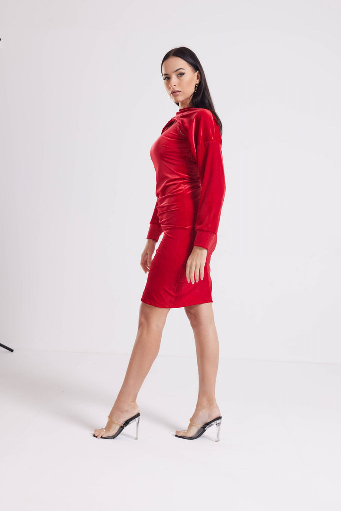 TIME TO PARTY DRESS - RED - Clothing - Opio Shop